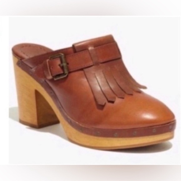 MADEWELL KILTIE CLOGS, SIZE 8. - Picture 1 of 15